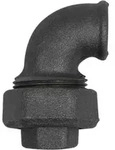 Riegler Verschr. Bogen 95, flachdicht., IG/IG Rp 1 1/4, Temperg. schwarz