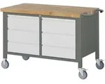 STIER Fahrbare Werkbank Premium mit 6 Schubladen BxTxH 1250x700x880 mm