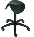 STIER Sattelhocker multibeweglich PU-Sitz 490-680mm Fu&szlig;kreuz &Oslash;630 mit Rollen