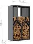 Westmann Kaminholzregal Castra B Anthrazit 50 x 95 x 160cm