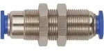 Riegler Gerade Schott-Steckverbindung &raquo;Blaue Serie&laquo; selbstabsper. M22x1,0