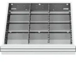 STIER Schubladeneinteilung Metalleinteilung BLH 100/125 mm Innenma&szlig; 500x450 mm...