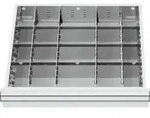 STIER Schubladeneinteilung Metalleinteilung BLH 75 mm Innenma&szlig; 500x450 mm 20...