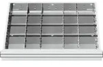 STIER Schubladeneinteilung Metalleinteilung BLH 100/125 mm Innenma&szlig; 600x450 mm...