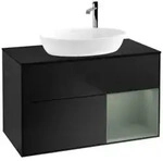 V&B Waschtischunterschrank Finion 100, Pl bla m, Reg Oli. m Lac, bla m Lac