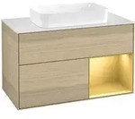 V&B Waschtischunterschrank Finion 100x60,3 cm, Reg re gol matt, Oak Veneer