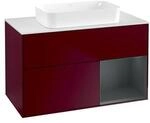 V&B Waschtischunterschrank Finion 100x60,3 cm, Reg re md bl. m Lac, Peo m