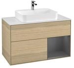 V&B Waschtischunterschrank Finion 100, Pl wh. m, Reg re Anthrac. m, Oa ven