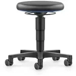bimos Allround Hocker mit Rollen, Kunstleder schwarz, Sitzh.450-650 mm,...