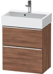 Duravit Waschtischunterschrank D-Neo Compact 58,4x37,2xcm, 1 Kast, 1 A, chr/Nussb Nat