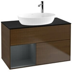 V&B Waschtischunterschrank Finion 100, Pl bla m, Reg md m Lac, wal ven