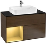 V&B Waschtischunterschrank Finion 100, Pl bla m, Reg li gol m, wal ven
