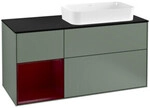 V&B Waschtischunterschrank Finion 120cm, Pl bla m, Reg li Peo, Oli. m Lac