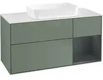 V&B Waschtischunterschrank Finion 120x60 cm, Rg r md bl. m Lac, Oli. m Lac