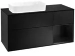V&B Waschtischunterschrank Finion 120cm, Pl b m, Rg r bla m Lac, bla m Lac