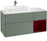V&B Waschtischunterschrank Finion 120cm, Pl wh. m, Reg re Peo, Oli. m Lac