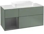 V&B Waschtischunterschrank Finion 120cm, Pl w m, Rg l A m, Oli. m Lac