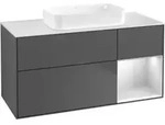 V&B Waschtischunterschrank Finion 120x60 cm, Reg re wh. m Lac, Anthrac. m