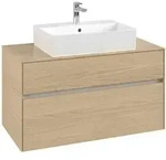 V&B Waschtischunterschrank Collaro 100x54,8x50cm, WT mittig, nordic oak