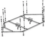 Hoesch Spezial-Untergestell Sechseck, 170x80cm, f&uuml;r Badewanne