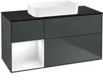 V&B Waschtischunterschrank Finion 120x60 cm, Rg l g wh. Lac, md bl. m Lac