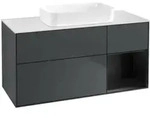 V&B Waschtischunterschrank Finion 120x60 cm, Rg re bla m Lac, md bl. m Lac