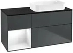 V&B Waschtischunterschrank Finion 120x60 cm, Rg l g wh. Lac, md bl. m Lac