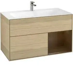 V&B Waschtischunterschrank Wandbeleuchtung Finion 99,6x59,1cm, Reg re wal ven, Oak