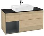 V&B Waschtischunterschrank Finion 120cm, Pl b m, Rg l md bl. m Lac, Oa ven ; Villeroy