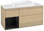 V&B Waschtischunterschrank Finion 120x60 cm, Reg li bla m Lac, Oak Veneer ;...