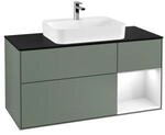 V&B Waschtischunterschrank Finion 120cm, Pl b m, Rg r g w Lac, Oli. m Lac ;...