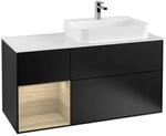 V&B Waschtischunterschrank Finion 120cm, Pl w m, Reg li Oa ven, bla m Lac ;...