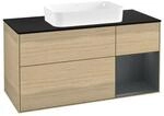 V&B Waschtischunterschrank Finion 120x60 cm, Reg re md bl. m Lac, Oa ven ; Villeroy &