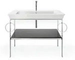 Duravit Waschtisch-Konsole White Tulip 98,4x45cm, st-g g, Me, 2 HTH, bodensteh.