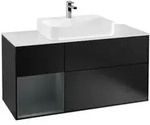 V&B Waschtischunterschrank Finion 120cm, Pl w m, Rg l md b m La, bla m Lac