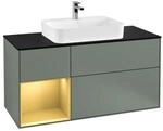 V&B Waschtischunterschrank Finion 120cm, Pl b m, Reg li gol m, Oli. m Lac ;...