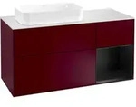 V&B Waschtischunterschrank Finion 120cm, Pl wh. m, Reg re bla m Lac, Peo m