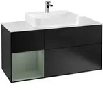V&B Waschtischunterschrank Finion 120cm, Pl w m, Rg l Ol m Lac, bla m Lac