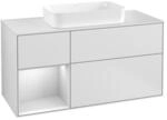 V&B Waschtischunterschrank Finion 120cm, Pl w m, Rg l wh. m Lac, wh. m Lac ;...
