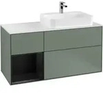 V&B Waschtischunterschrank Finion 120cm, Pl w m, Rg l b m Lac, Oli. m Lac