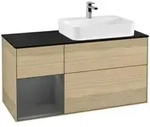 V&B Waschtischunterschrank Finion 120cm, Pl b m, Reg li Anthrac. m, Oa ven