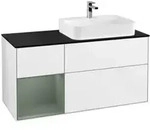 V&B Waschtischunterschrank Finion 120cm, Pl b m, Rg l Ol m La, glo wh. Lac