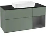 V&B Waschtischunterschrank Finion 120x60 cm, Reg re Anthrac. m, Oli. m Lac
