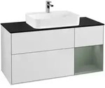 V&B Waschtischunterschrank Finion 120cm, Pl b m, Rg r Ol m Lac, wh. m Lac