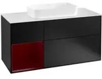V&B Waschtischunterschrank Finion 120cm, Pl wh. m, Reg li Peo, bla m Lac