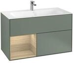 V&B Waschtischunterschrank Finion Reg links Oak Veneer, Olive Matt Lacquer ; Villeroy