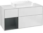 V&B Waschtischunterschrank Finion 120x60 cm, Rg li md bl. m Lac, wh. m Lac