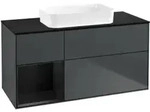 V&B Waschtischunterschrank Finion 120x60 cm, Rg li bla m Lac, md bl. m Lac