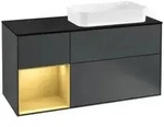 V&B Waschtischunterschrank Finion 120cm, Pl b m, Rg li gol m, md bl. m Lac
