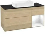 V&B Waschtischunterschrank Finion 120x60 cm, Reg re glo wh. Lac, Oa Veneer